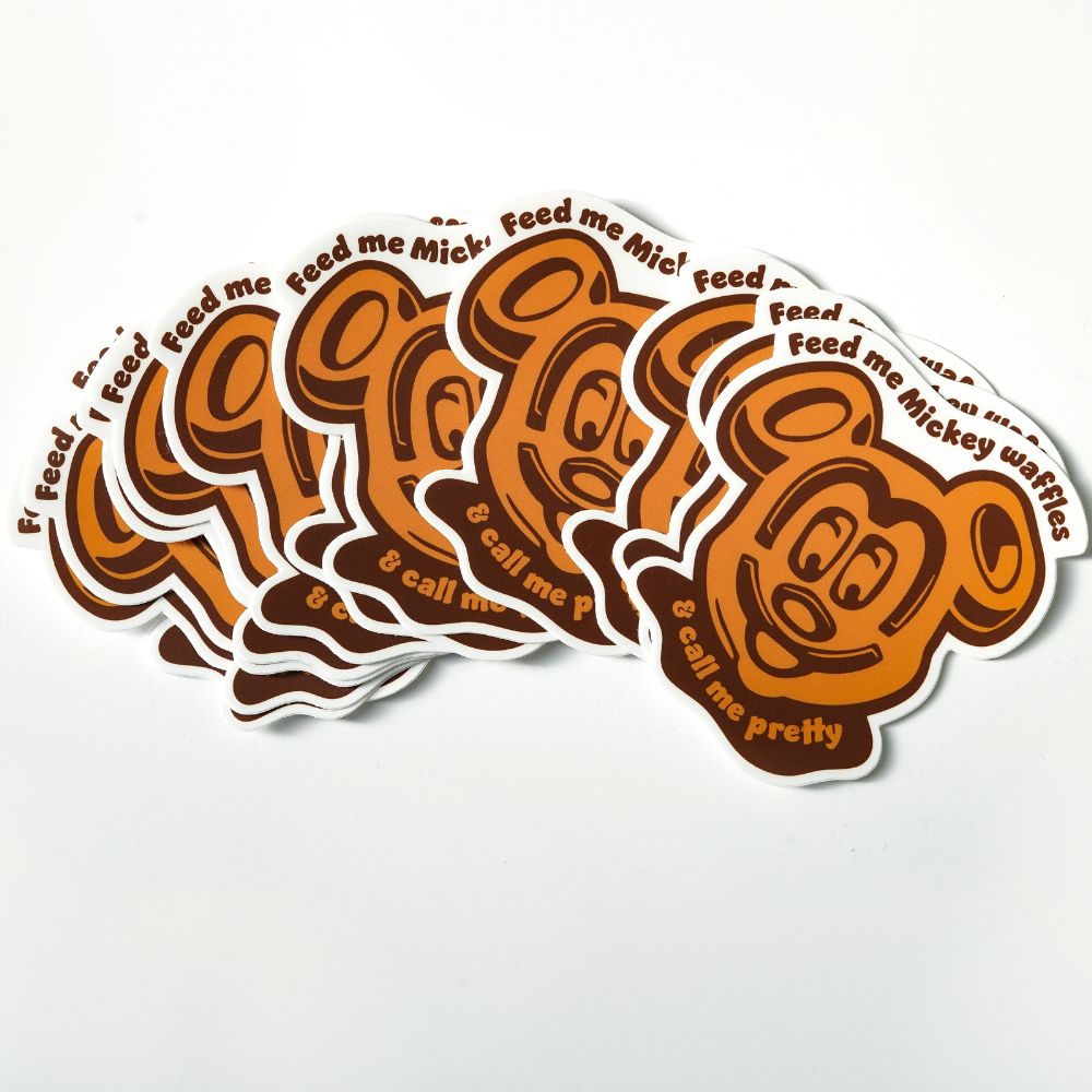 Mickey waffle Disney-inspired sticker featuring classic waffle design with ears.