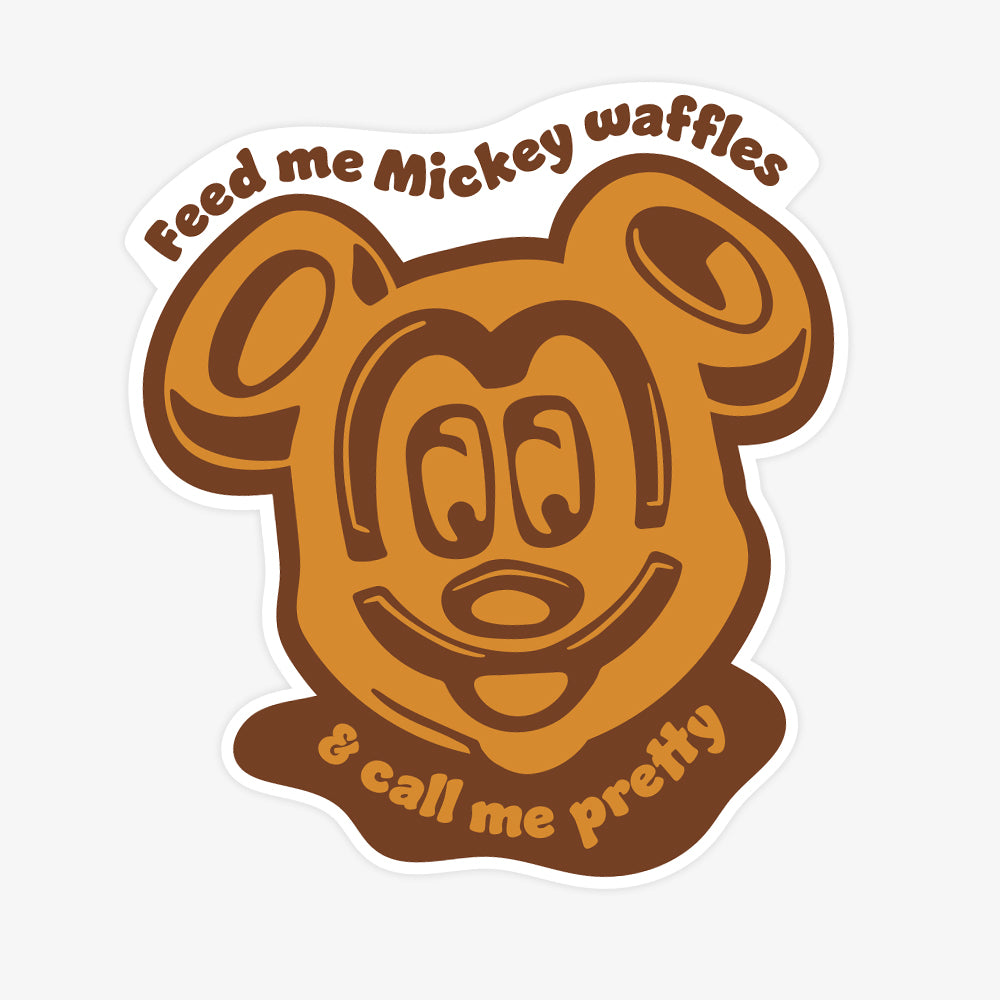 Mickey waffle Disney-inspired sticker featuring classic waffle design with ears.