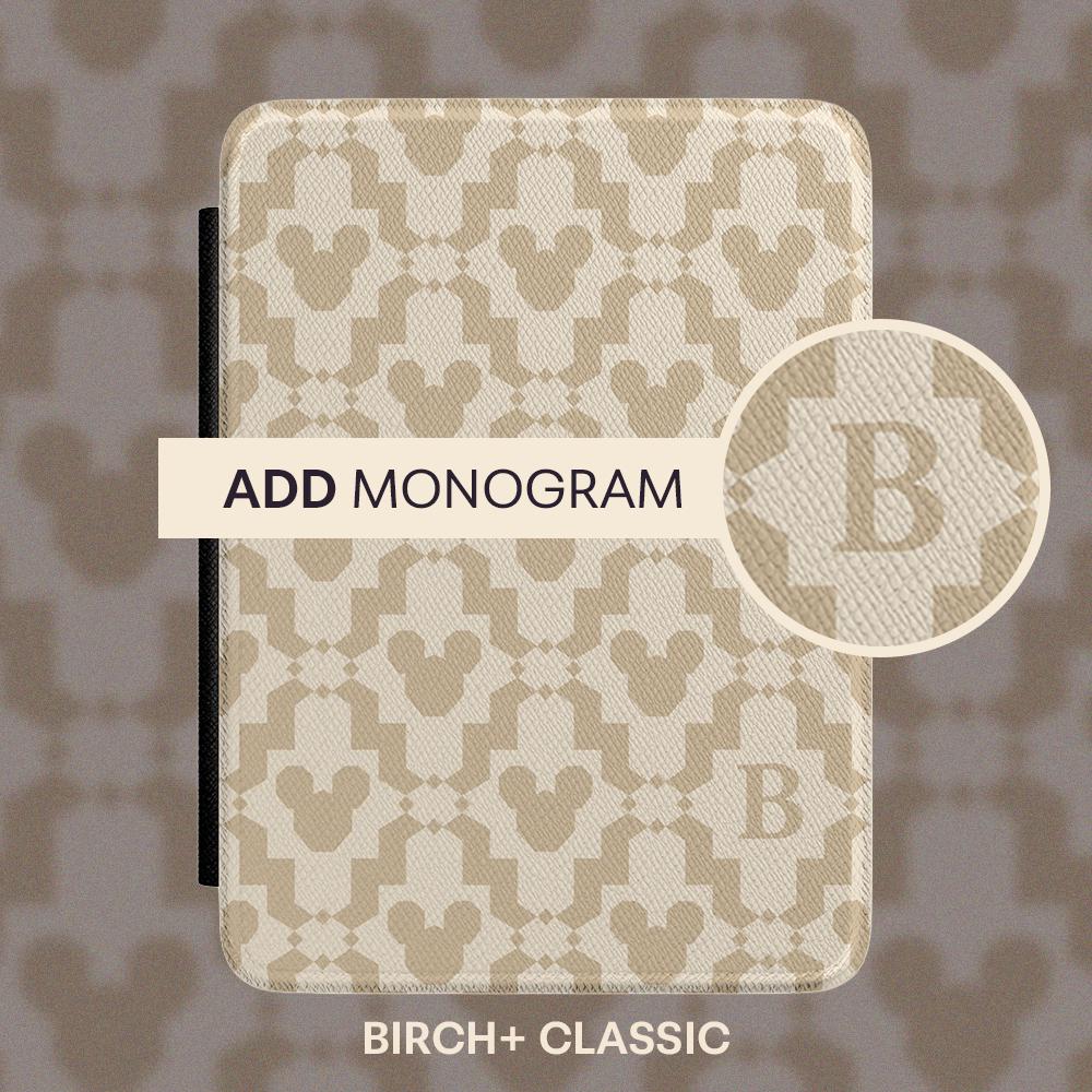 Personalized Kindle Paperwhite 12th Generation Case Custom Monogram Mouse Ear Pattern Magnetic PU Leather Kindle Cover Disney Gift